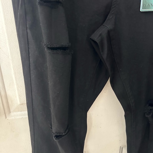 WAX JEAN HIGH RISE SKINNY JEANS: DISTRESSED: BLACK: NWT: SZ 16 - Picture 8 of 8